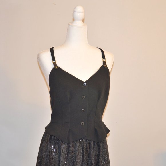 Rachel Roy Black Suspender Vest Dress - Picture 5 of 9